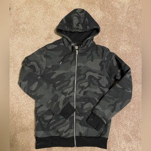 Men’s Grey and Black zip up hoodie